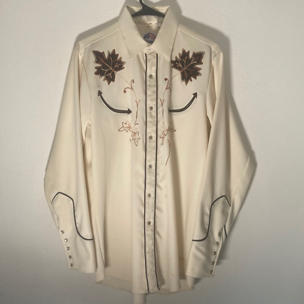 80’s Vintage western pearl snap shirt
